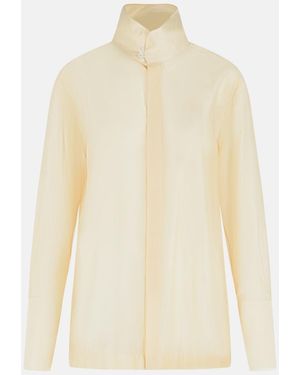 THE LATEST 'Edith' Lyocell Blend Shirt - White