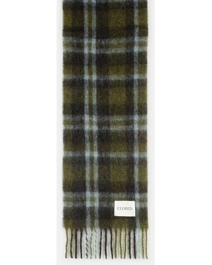 Closed Wool Blend Scarf - Green
