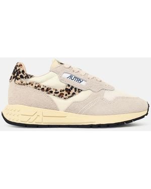 Autry 'Reelwind' Mesh And Suede Sneakers - Natural