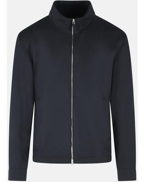 ZEGNA 'Motorin' Dark Polyester Jacket - Blue