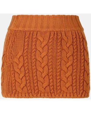 Alanui 'Hues' Virgin Wool Miniskirt - Orange