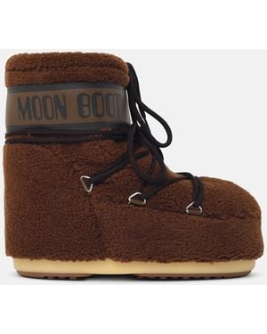 Moonboot 'Mb Icon Low Fleece' Teddy Boots - Brown