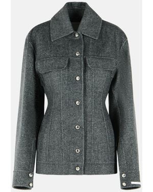 Sportmax 'Calcio' Pure Wool Jacket - Gray