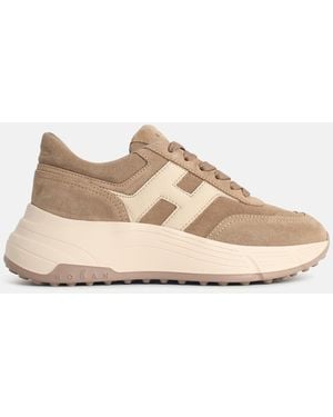 Hogan 'Hi-Fi' Suede Sneakers - Natural