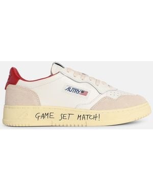Autry 'Medalist Low' And Leather Sneakers - Natural