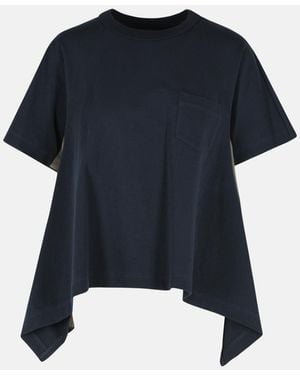 Sacai Cotton T-Shirt - Blue