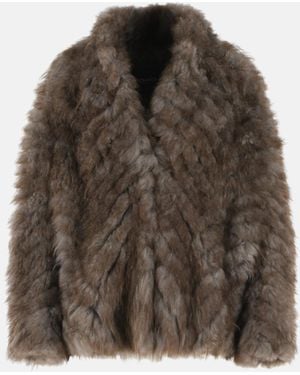 Simonetta Ravizza Pelliccia 'Falk' Di Capra Cashmere Fango - Marrone