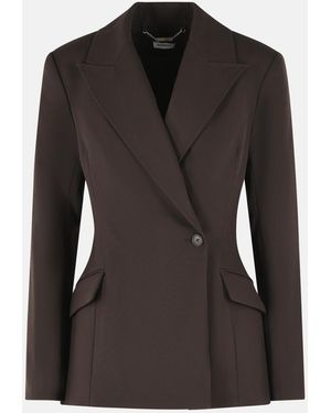 Jonathan Simkhai 'Clessidra' Chocolate Polyester Blend Blazer - Black