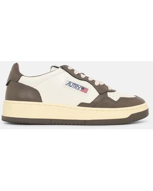 Autry 'Medalist Low' And Leather Sneakers - White