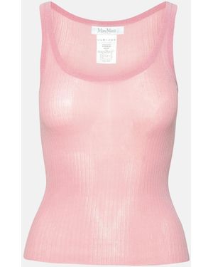 Max Mara 'Bastia' Silk Tank Top - Pink