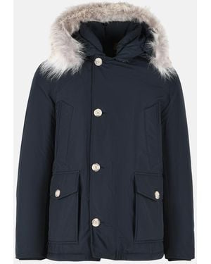 Woolrich 'Arctic' Cotton Blend Parka - Blue