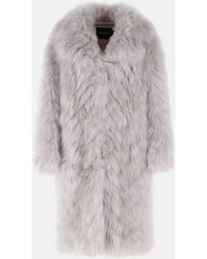 Simonetta Ravizza Pelliccia 'Yori' Di Capra Cashmere 'Cloud' - Bianco