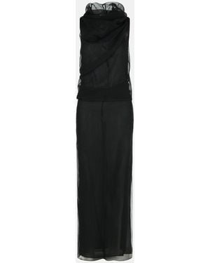 KHAITE 'jeanty' Silk Dress - Black