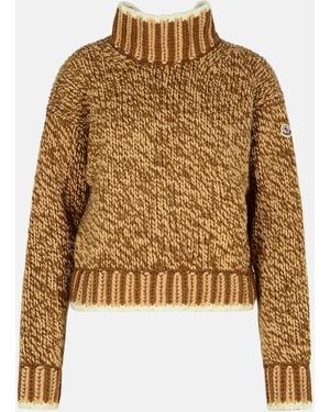 Moncler Wool Blend Turtleneck Sweater - Metallic