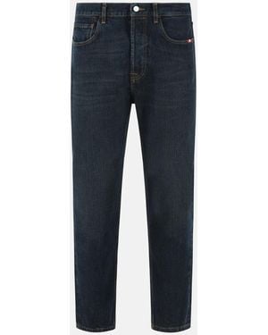AMISH 'Jeremiah' Dark Cotton Jeans - Blue