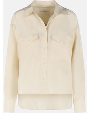 Closed 'Utility' Silk Shirt - Natural
