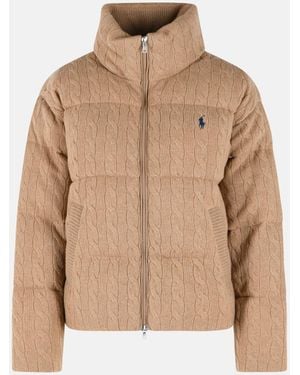 Polo Ralph Lauren Wool And Cashmere Down Jacket - Natural