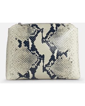 KHAITE 'Lina Crossbody' 'Natural Python' Lear Crossbody Bag - White