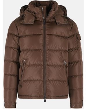 Moncler Matt 'Maya' Polyamide Down Jacket - Brown