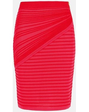Balmain Skirt In Viscose Blend - Red