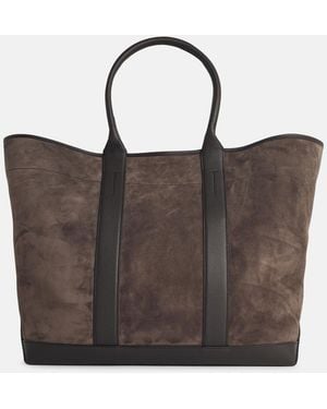 Tom Ford Large 'Tote' Suede Bag - Brown