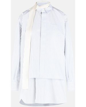 Sacai Cotton Blend Mini Dress - White