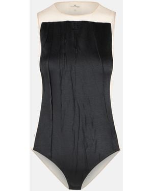 Courreges And Polyester Bodysuit - Black