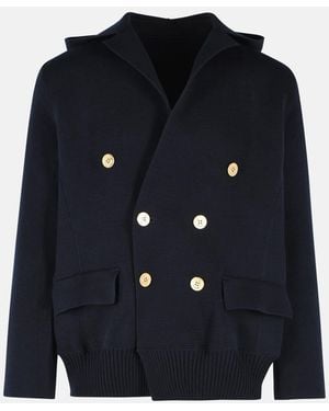 Sacai Double-Breasted Blazer - Blue