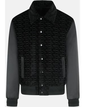 Balmain 'Monogram' Bomber Jacket - Black