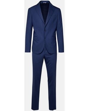 Brian Dales Wool Blend Suit - Blue