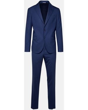 Brian Dales Wool Blend Suit - Blue