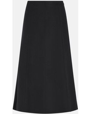 THE LATEST 'Erica' Wool Blend Midi Skirt - Black
