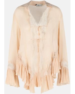 Blumarine 'Amberlight' Viscose Shirt - Natural