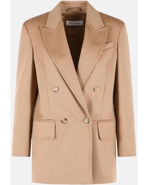 Max Mara 'Olimpia' Sable Camel Blazer - Natural
