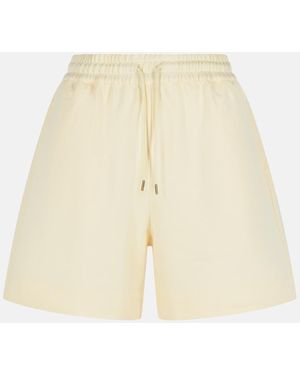 Moncler Cotton Shorts - Natural