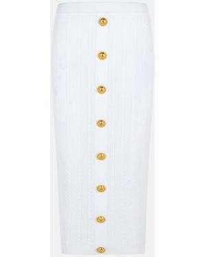 Balmain Long Skirt - White