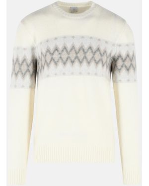 Eleventy Cashmere And Silk Blend Sweater - Natural