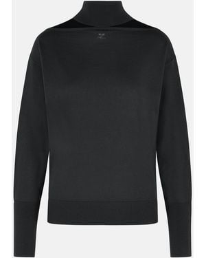 Courreges Merino Wool Turtleneck Sweater - Black