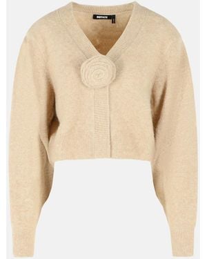 ROTATE BIRGER CHRISTENSEN Alpaca Blend Cardigan - Natural