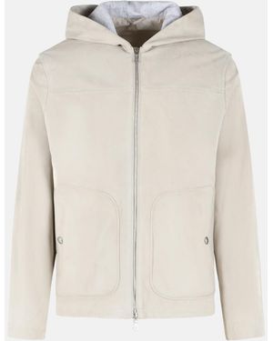 Eleventy Light Sheepskin Jacket - White