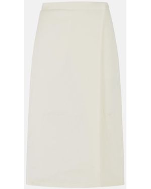 Rier 'Wrap' Wool Skirt - White