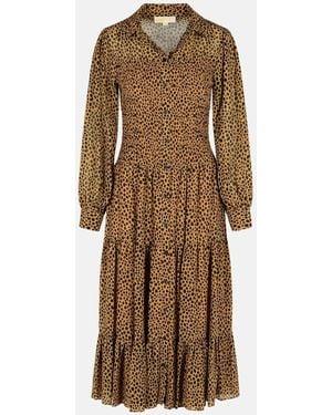 MICHAEL Michael Kors 'Leopardato' Polyester Dress - Natural