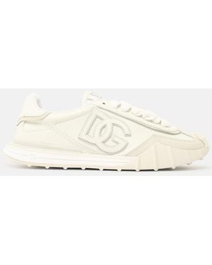 Dolce & Gabbana 'Dg Athletic' Leather Sneakers - Natural