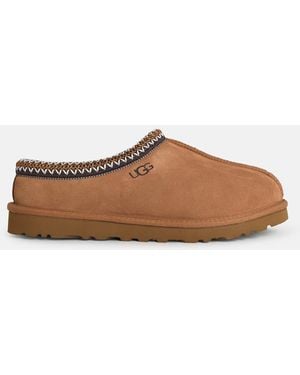 UGG 'tasman Ii' Chestnut Suede Slippers - White