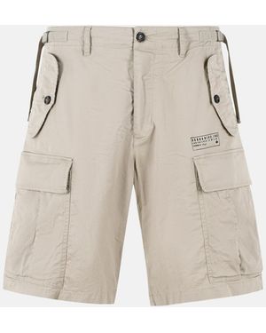 DSquared² Cotton Cargo Bermuda Shorts - Natural