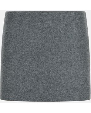 Sportmax 'Poggio' Virgin Wool Skirt - Gray