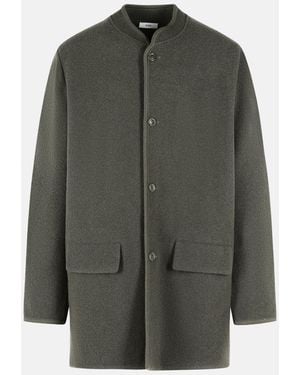 Rier 'Walker' 'Zin Felted' Virgin Wool Short Coat - Gray