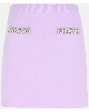 Self-Portrait 'Crystal' Skirt - Purple