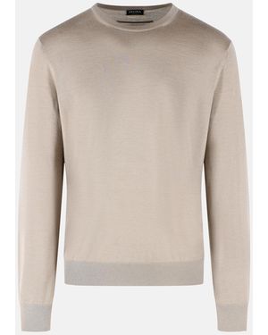 ZEGNA Cashmere And Silk Sweater - White