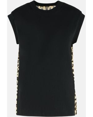 Sacai Cotton Tank Top - Black